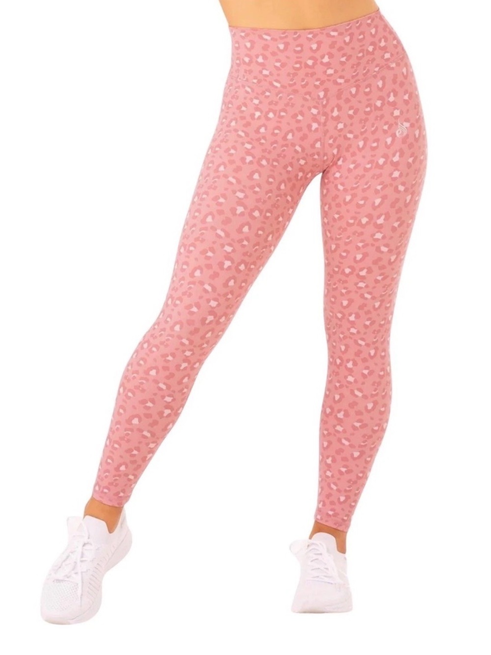 Ryderwear Hybrid Full Length Leggings Pink Leopard Size XS